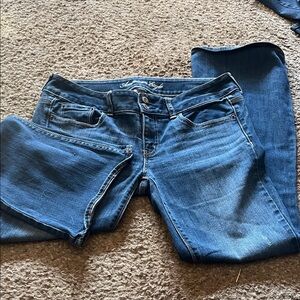 American Eagle Outfitters Women's Dark Blue Skinny Jeans